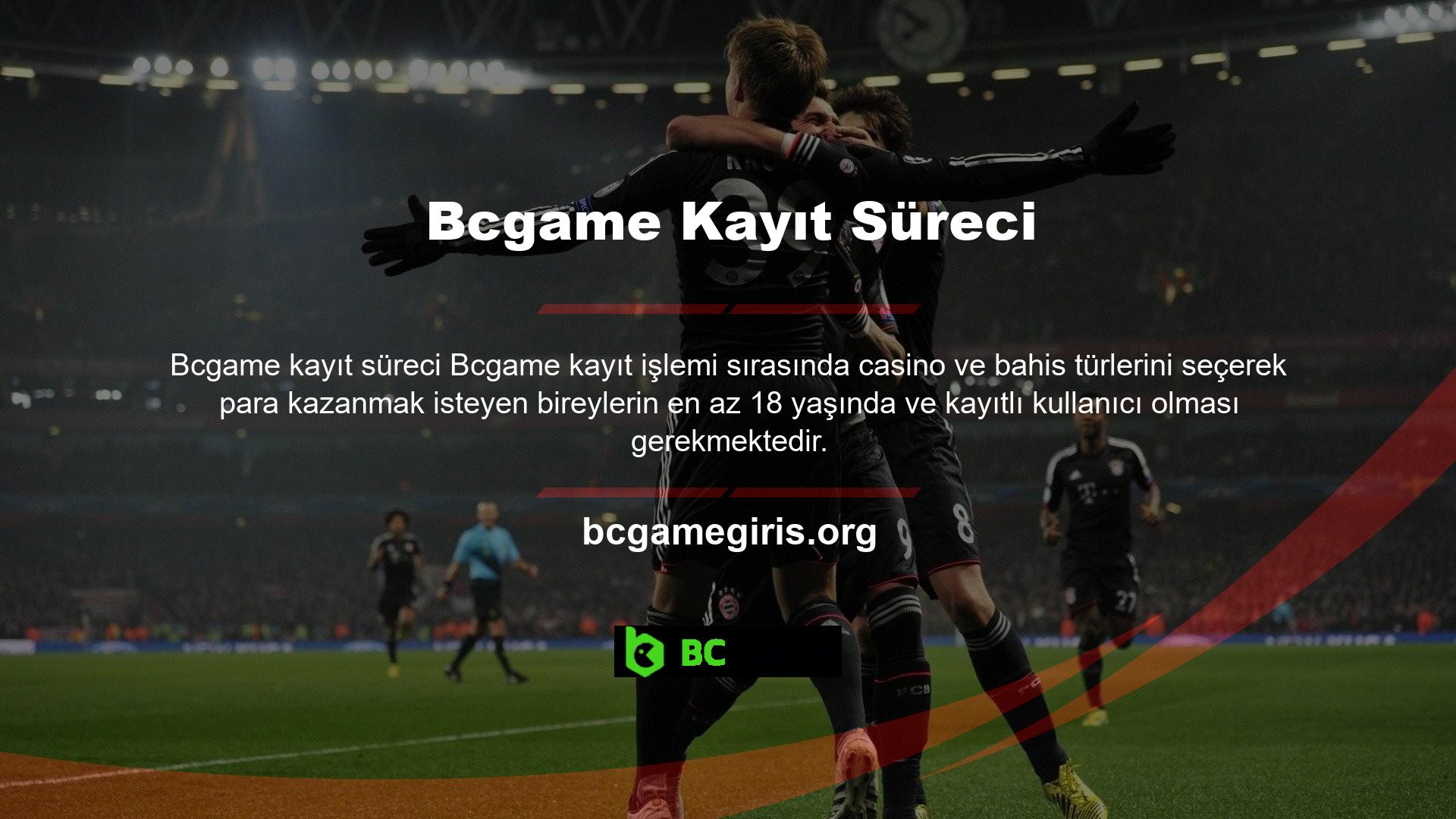 Bu nedenle Bcgame kayıt olmak isteyenler, halihazırda aktif olan Bcgame ana sayfasındaki "Yeni Üye" butonuna tıklayarak ücretsiz olarak hesap açabilirler